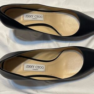 Jimmy Choo Romy kid leather pointy toe pumps